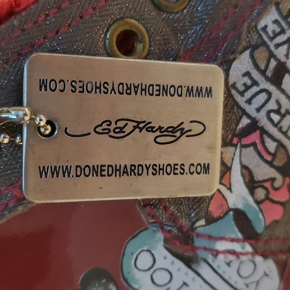 NWOT Ed Hardy high tops, US Size 5 - Picture 7 of 10
